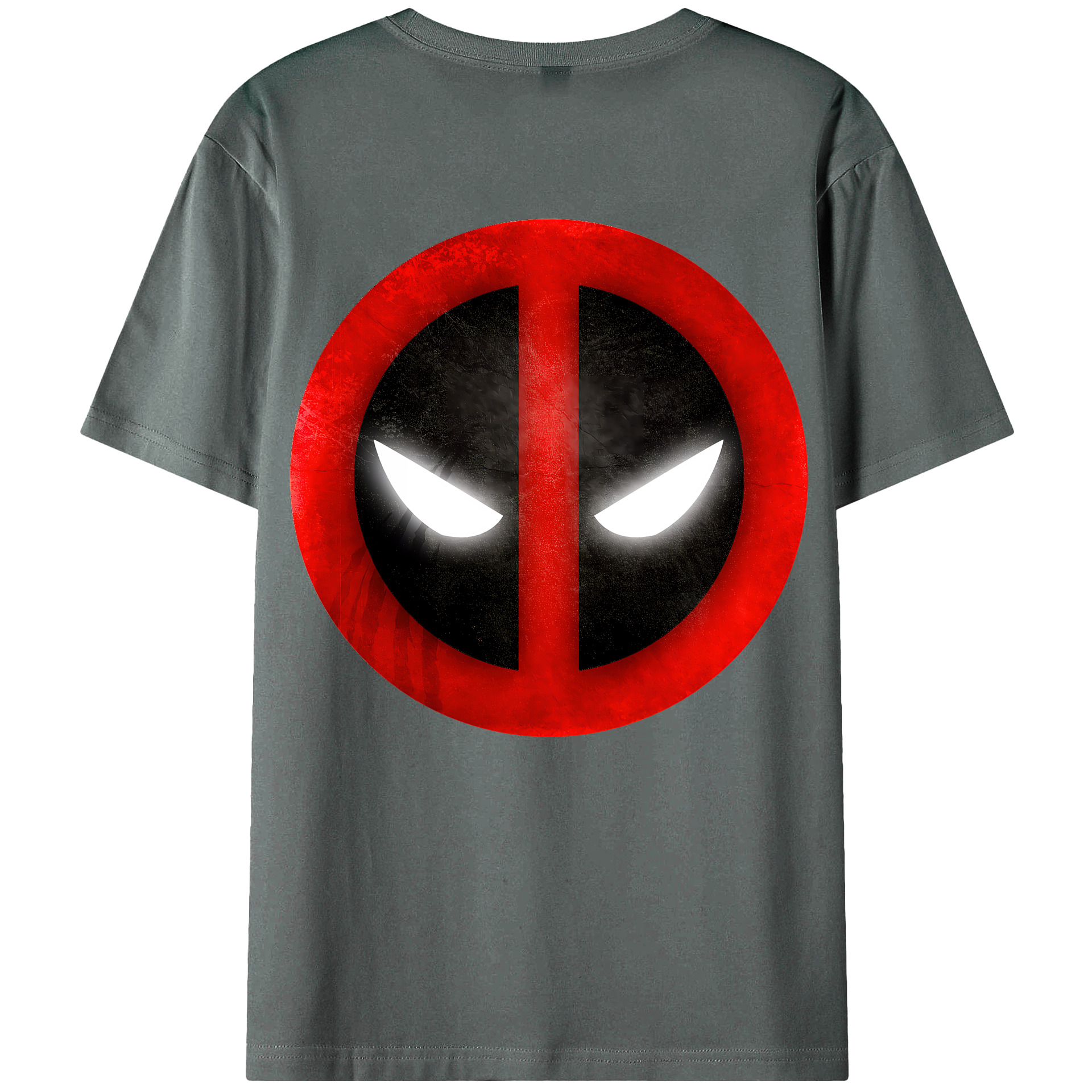 （画像用） Deadpool デッドプール 綿100％ メンズ半袖Tシャツ（バックプリント） 通気性